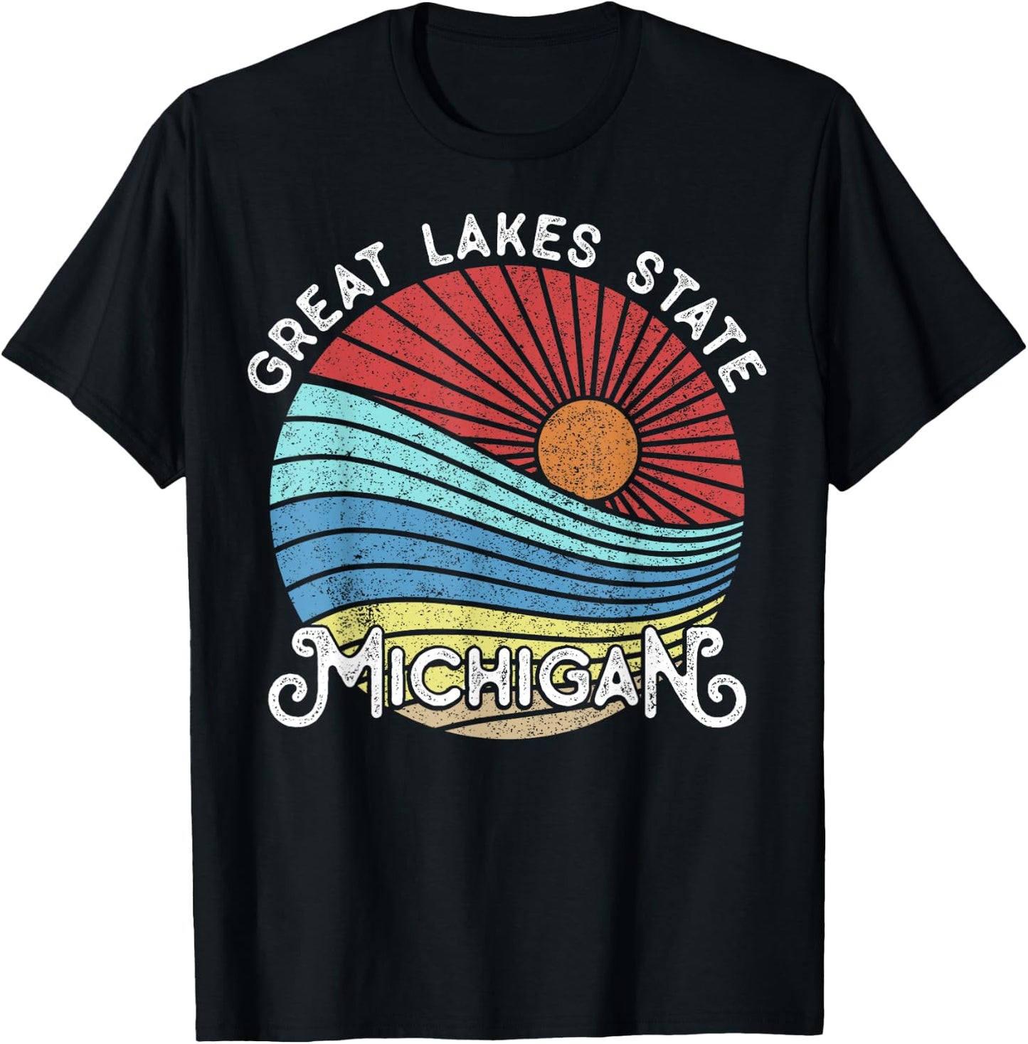 Great Lakes State Michigan Yooper Michiganian Vacation T-Shirt - T-Shirt | Black
