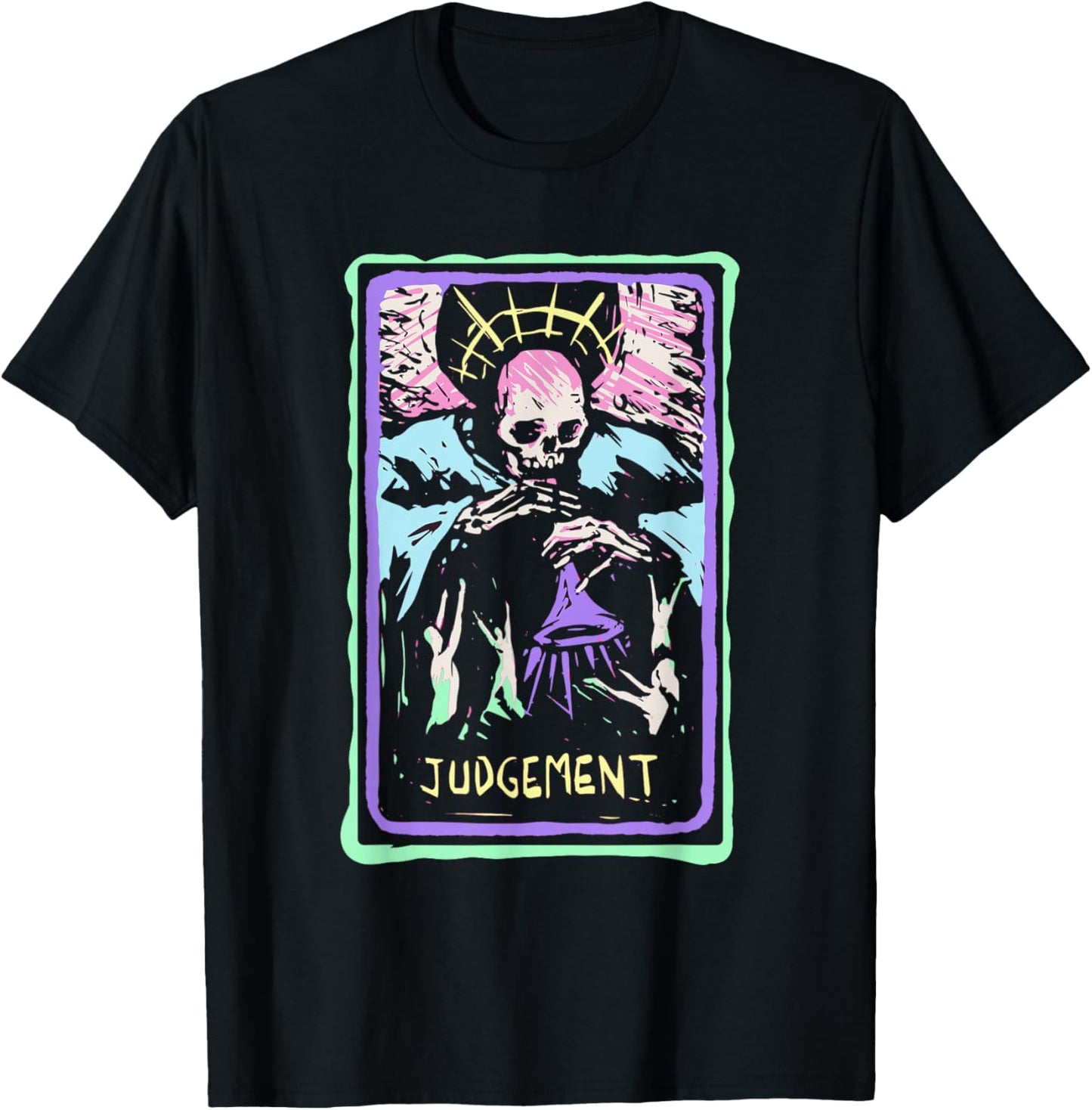 Judgement Tarot Card Witchcraft Occult Pastel Goth Skeleton T-Shirt - T-Shirt | Black
