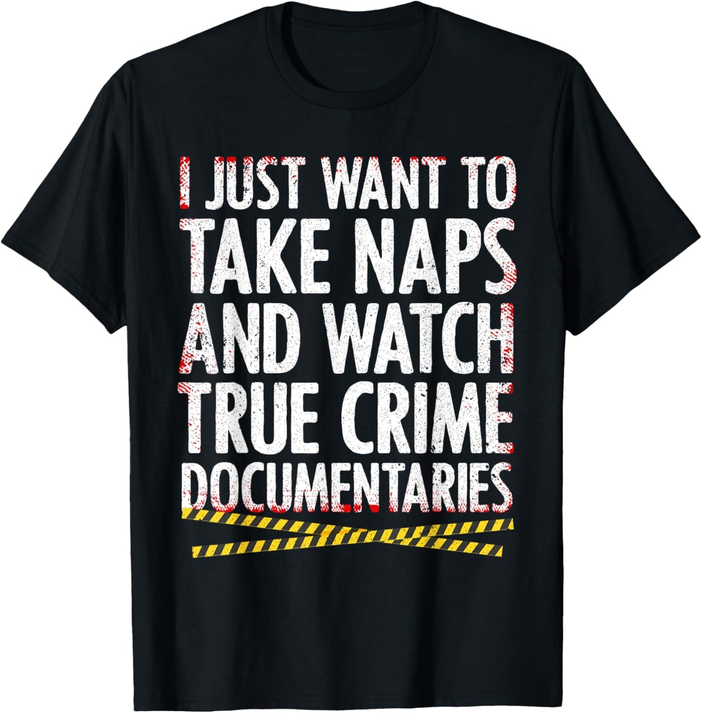 Cool True Crime Women Crime Lover Nap Documentaries T-Shirt - T-Shirt | Black