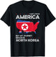 North Korean American USA Patriot Grown North Korea US Flag T-Shirt - T-Shirt | Black