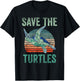 Save The Turtles Animal Turtle Pet Lover T-Shirt - T-Shirt | Black