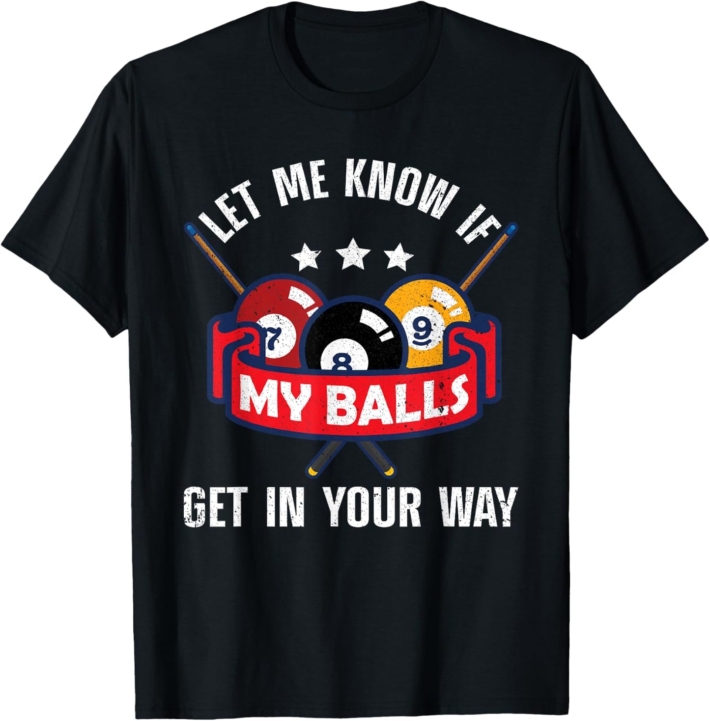 Funny Billiards Design Pool Player Men Women Billiard Lovers T-Shirt - T-Shirt | Black
