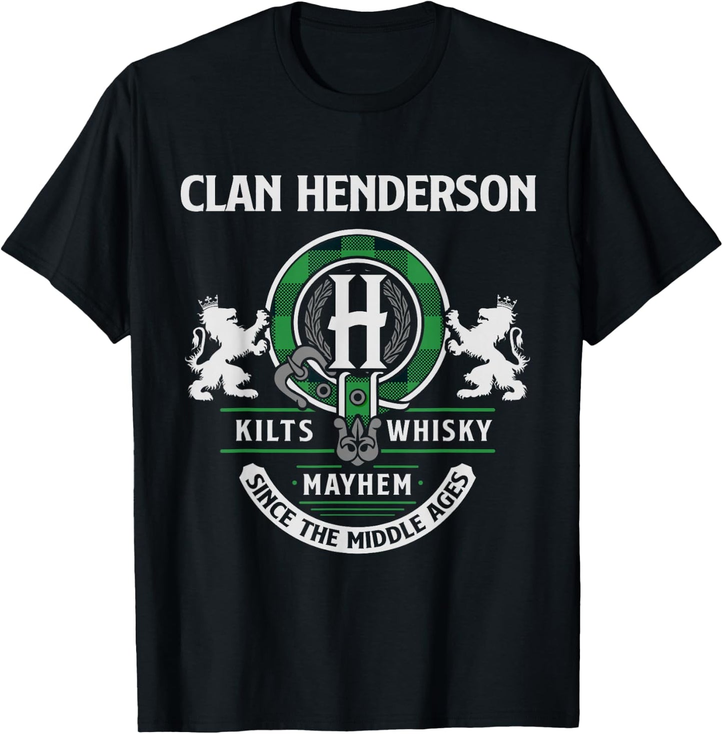 Clan Henderson Scottish Surname Family Highland Games T-Shirt - T-Shirt | Black