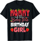 Mommy of The Berry First Birthday of Girl Strawberry Mom T-Shirt - T-Shirt | Black