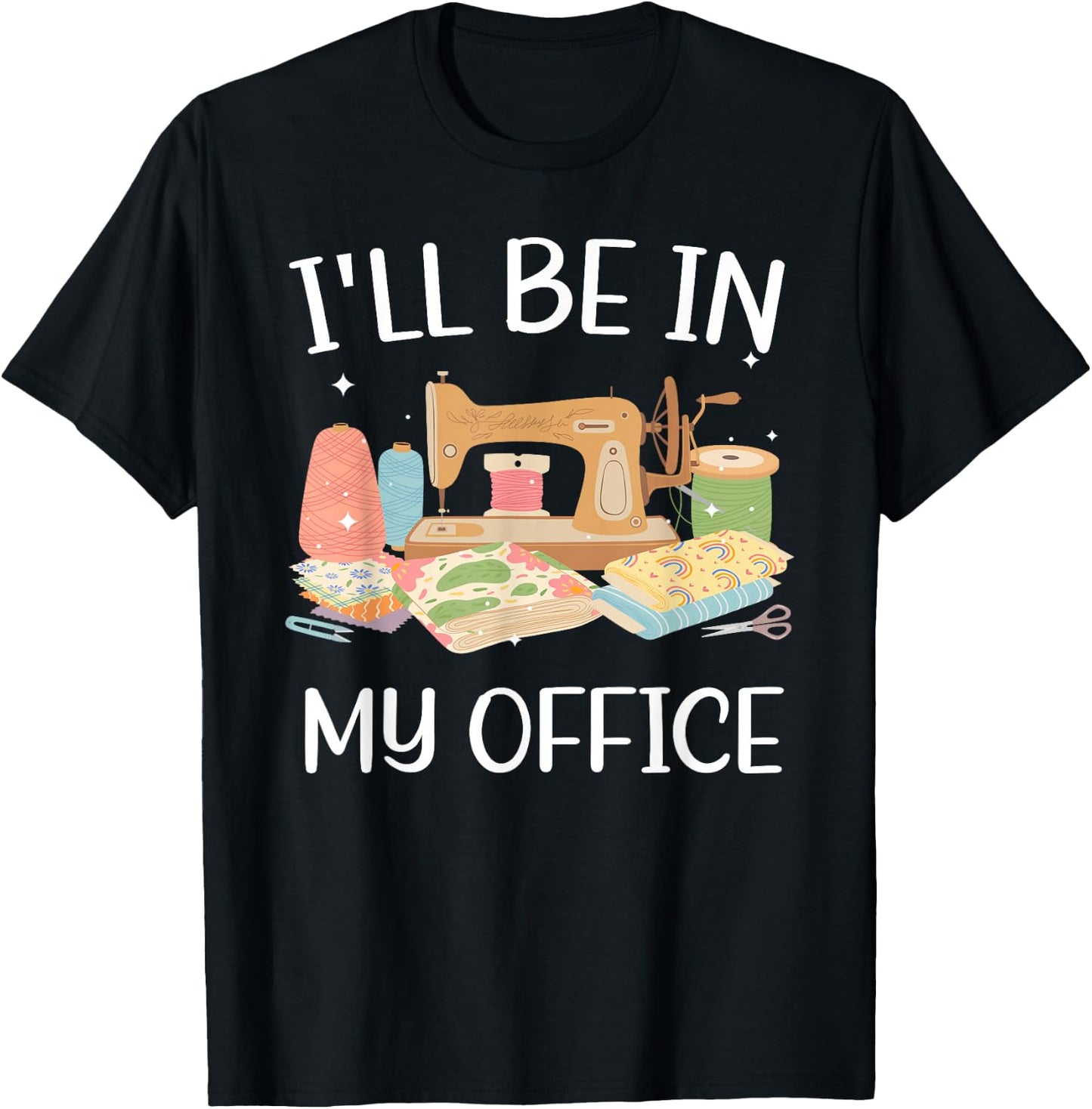 Cool Sewing Girls Quilting Knitting Quilters Sewer T-Shirt - T-Shirt | Black