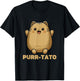 Cute Purr-Tato Potato Cat Lover Potato Lover Men Women Girls Kids T-Shirt - T-Shirt | Black