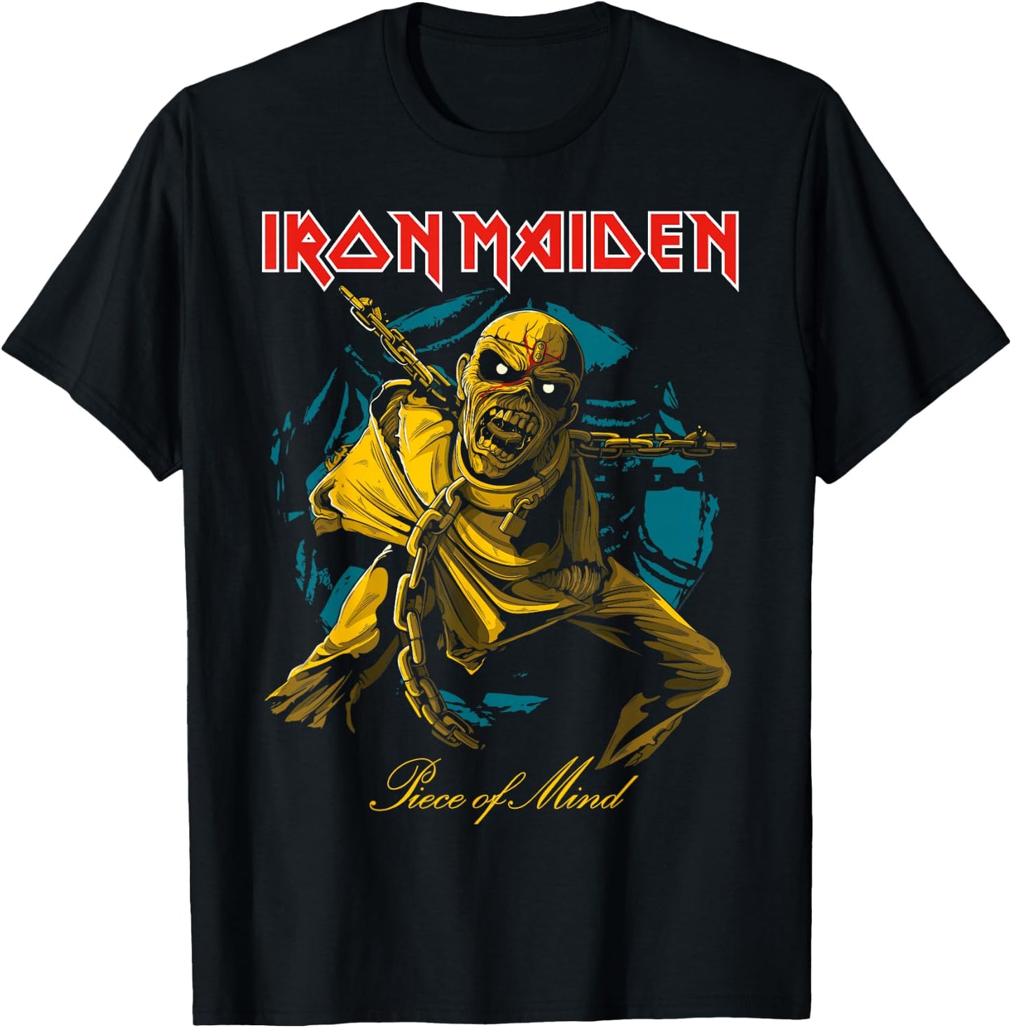 Iron Maiden - POM Gold Eddie T-Shirt - T-Shirt | Black