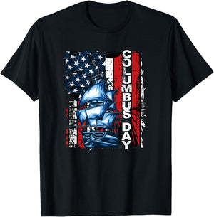 American History Day Christopher Columbus T-Shirt - T-Shirt | Black
