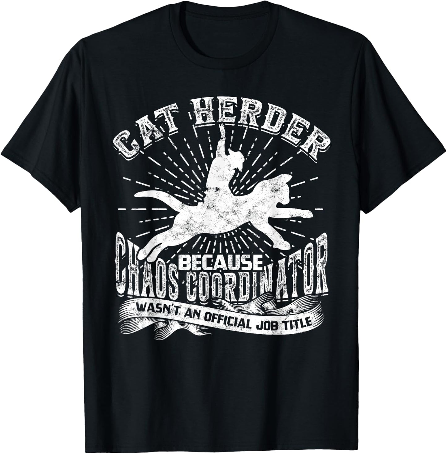 Cat Herding Champion Professional Cat Herder Men Women T-Shirt - T-Shirt | Black