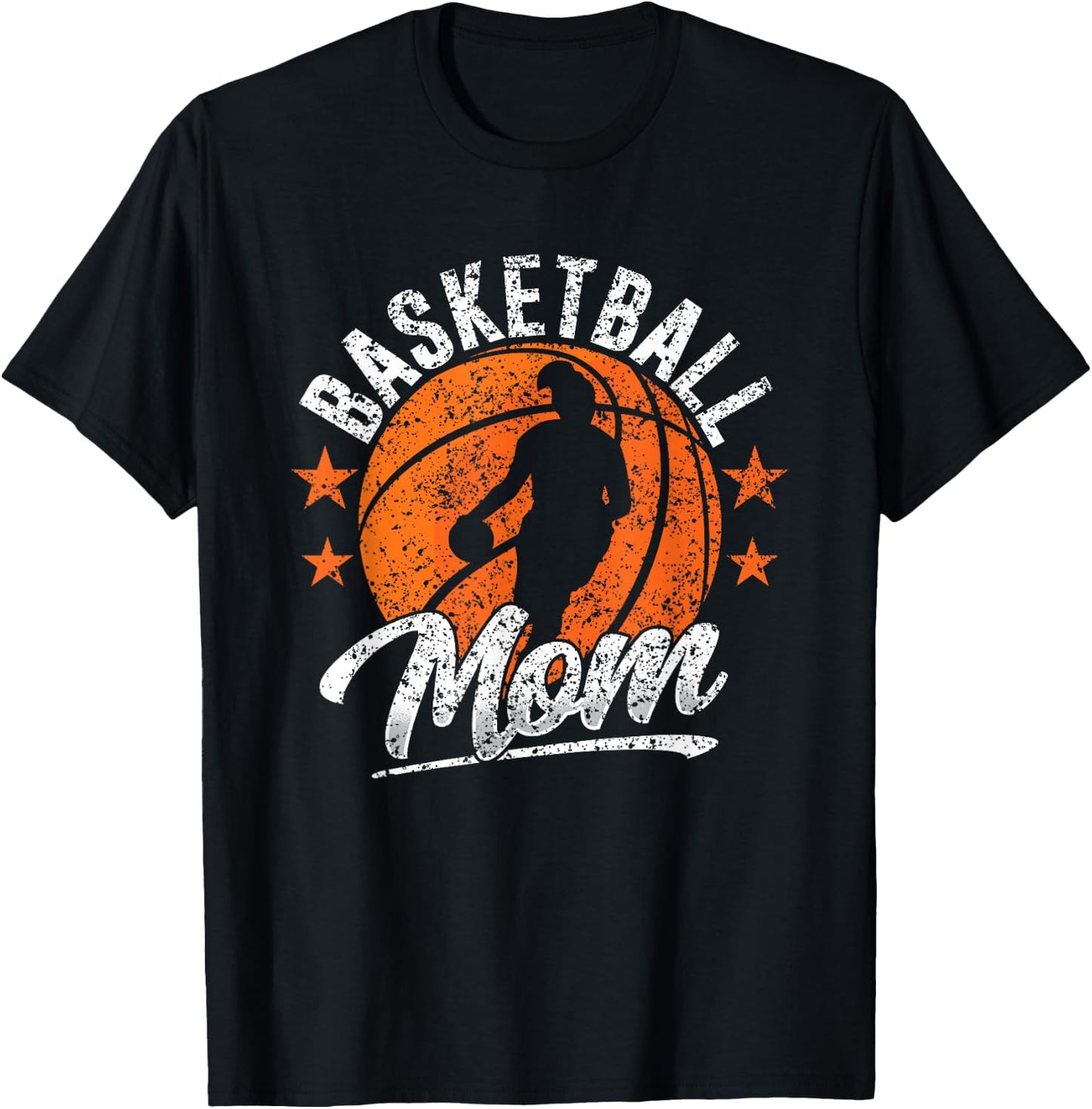Basketball Mom Coach Match Player Team Mother Mommy Mama T-Shirt - T-Shirt | Black