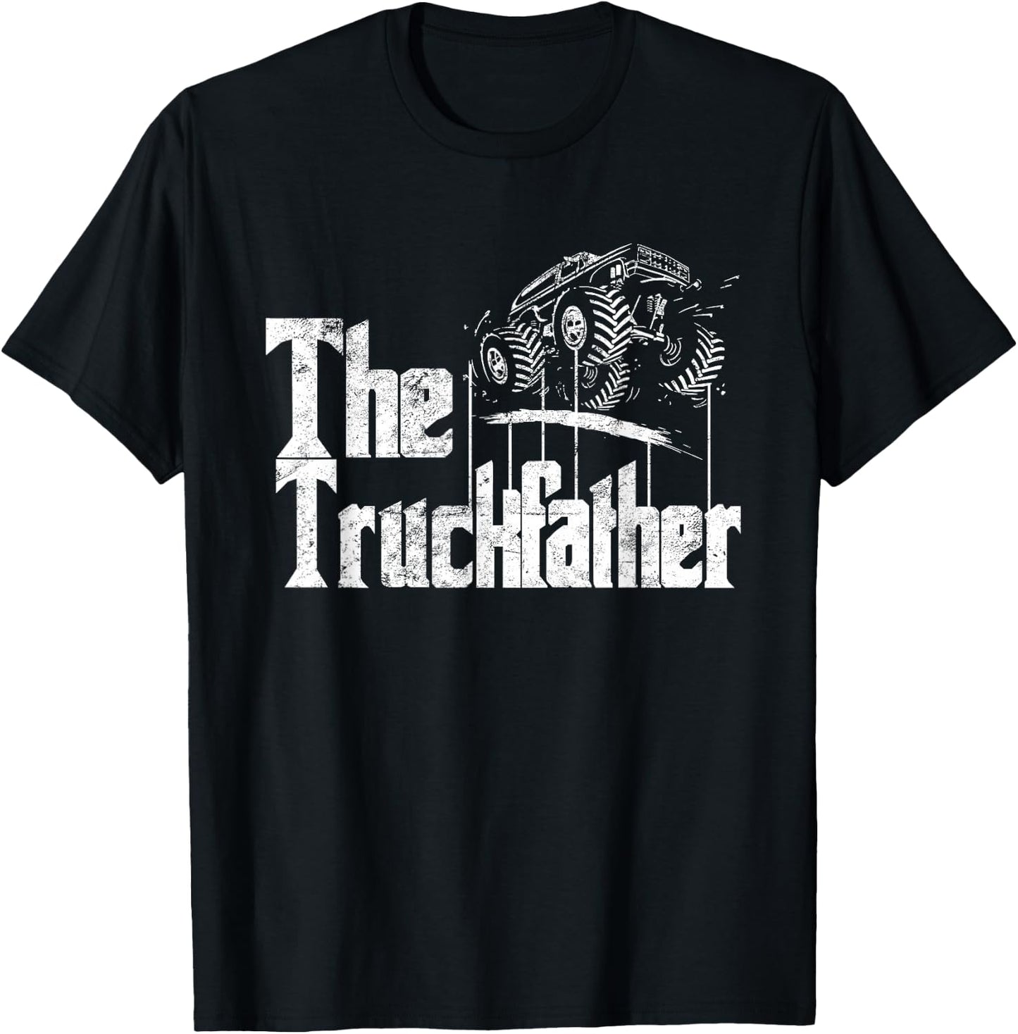 Monster Truck Jam Truckfather - Funny Dad Father UTE Pickup T-Shirt - T-Shirt | Black