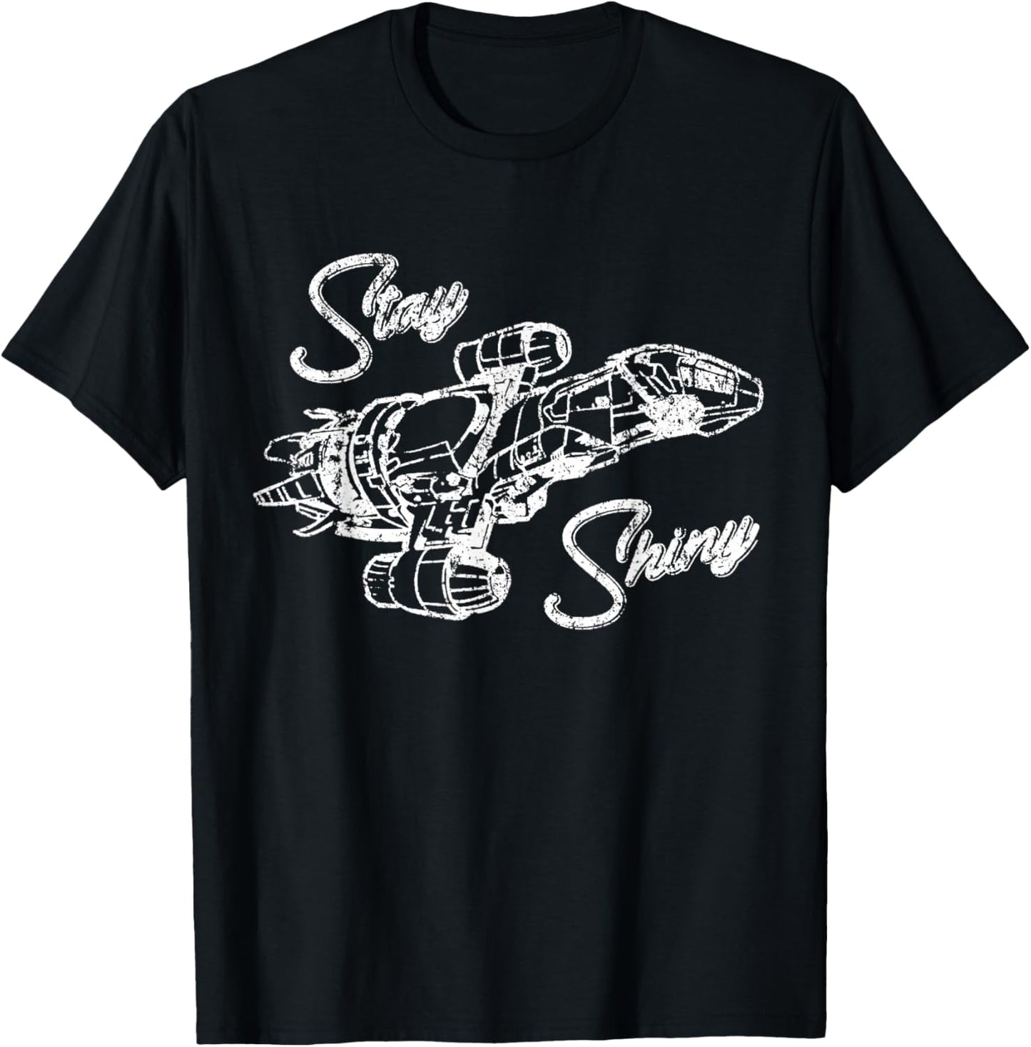 Shiny Since 2002 Vintage Firefly Serenity Black & White T-Shirt - T-Shirt | Black