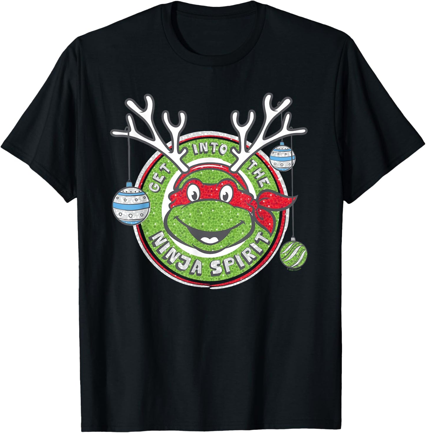 Teenage Mutant Ninja Turtles Christmas Into The Ninja Spirit T-Shirt - T-Shirt | Black
