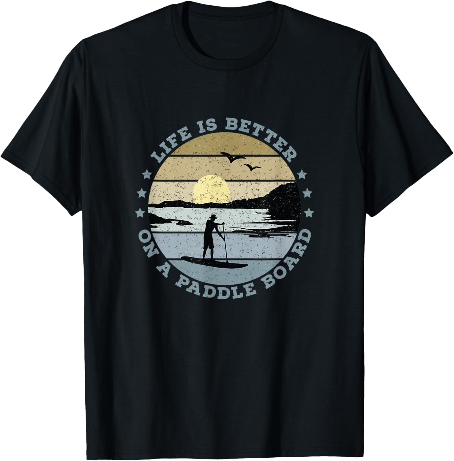 SUP - Life is better on a paddle board (Men) T-Shirt - T-Shirt | Black