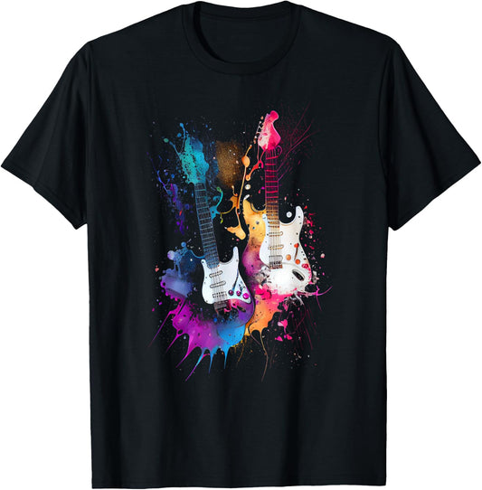 Guitars Musicians Guitarists T-Shirt - T-Shirt | Black