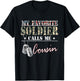 My Favorite Soldier Calls Me Cousin Military Family Costume T-Shirt - T-Shirt | Black