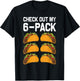 6 Pack Fitness Taco Funny Mexican Fitness Gym Taco Lovers T-Shirt - T-Shirt | Black