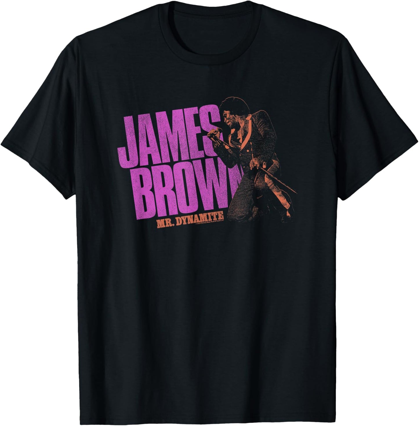 James Brown Mr Dynamite Purple Logo T-Shirt - T-Shirt | Black
