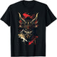 Samurai Mask Traditional Japanese Warrior Sword Retro Tattoo T-Shirt - T-Shirt | Black