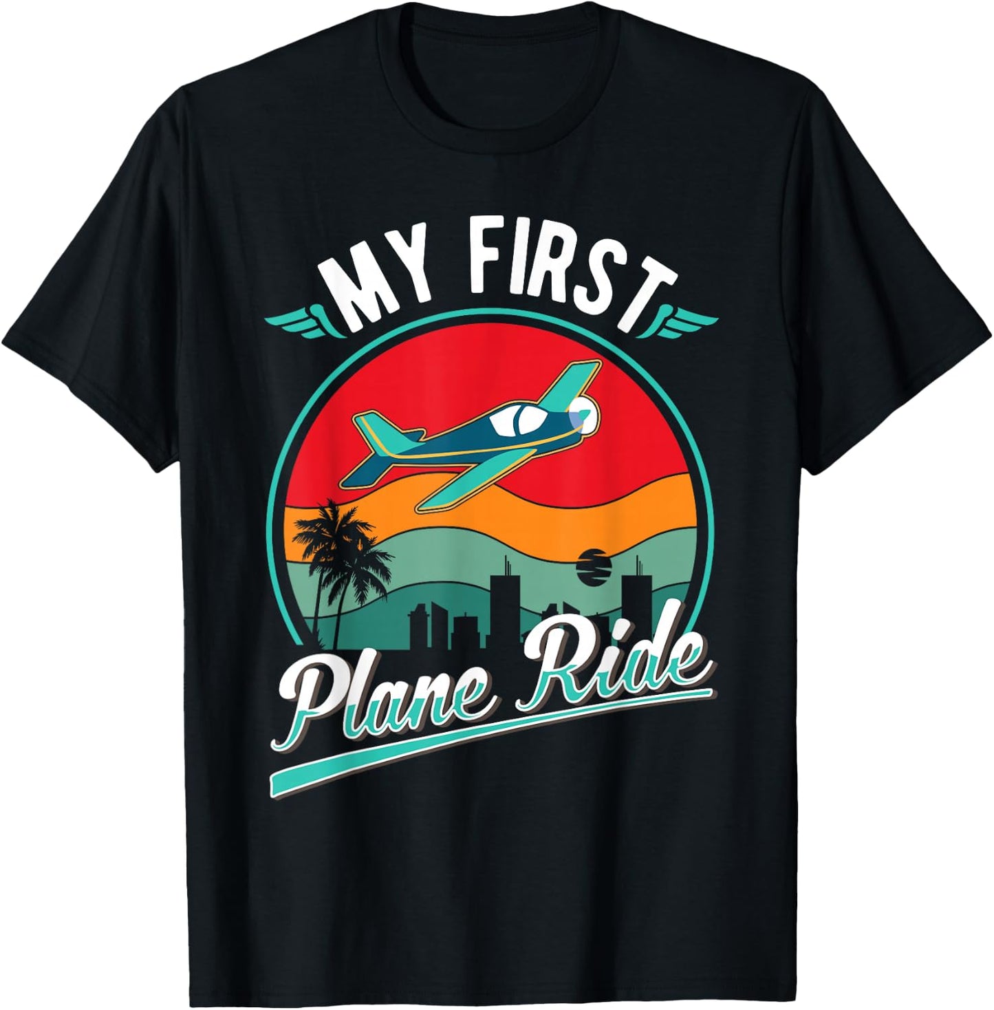My First Plane Ride T-Shirt - T-Shirt | Black