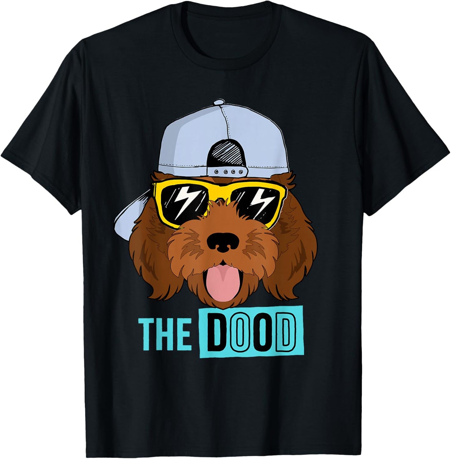 Chocolate Golden Doodle Dog, The Dood Brown Gooldendoodle T-Shirt - T-Shirt | Black