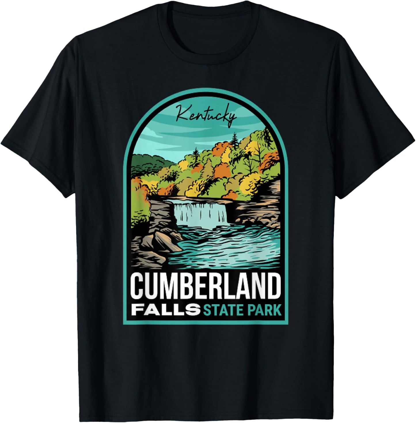 Funny Cumberland Falls State Park Kentucky Love Hiking T-Shirt - T-Shirt | Black