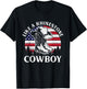 Like A Rhinestone Cowboy Vintage Cowboy Hat USA Flag T-Shirt - T-Shirt | Black