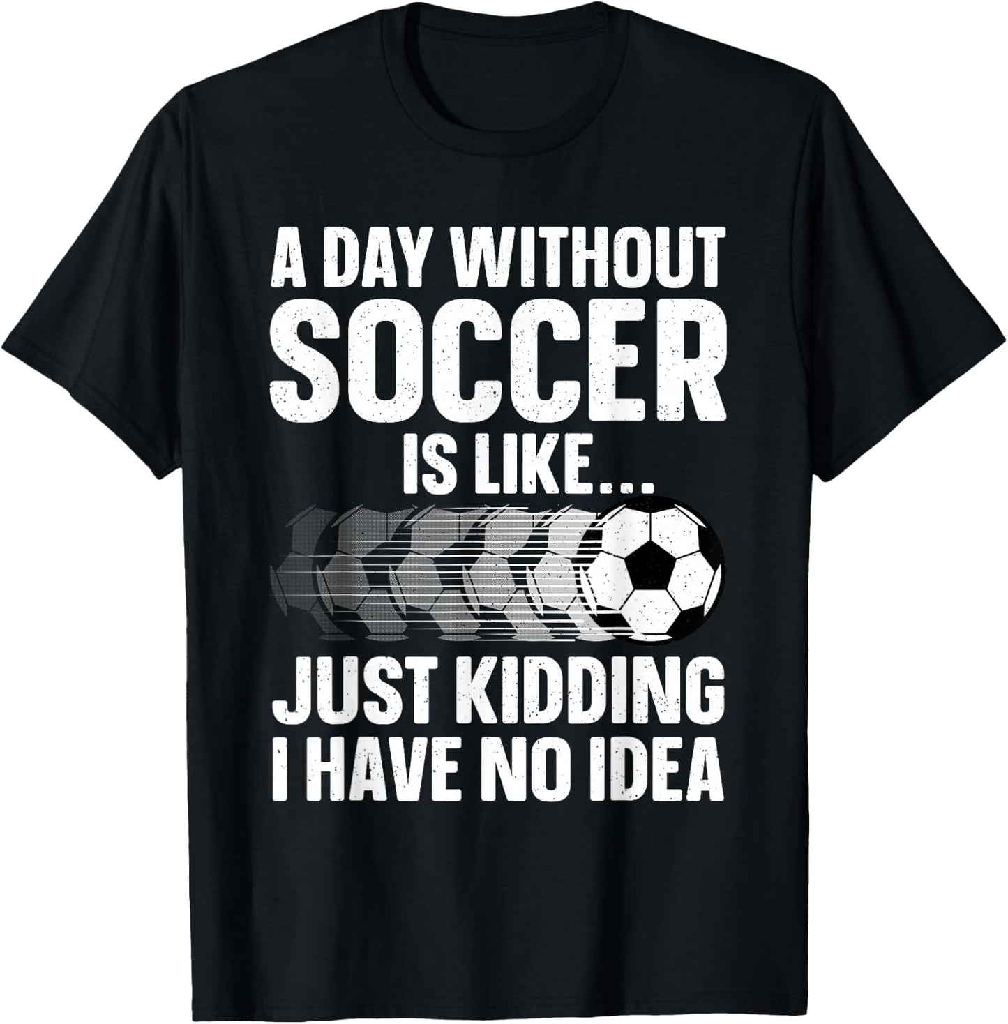 Funny Soccer Design Women Sport Player Soccer Lover T-Shirt - T-Shirt | Black