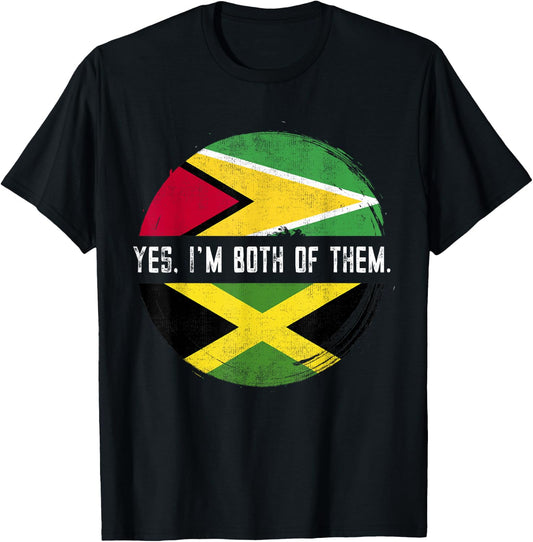 Jamaica Guyana Flag Guyanese Guyana T-Shirt - T-Shirt | Black