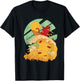 Surfing Japan Samurai Cat Vintage Surf Board T-Shirt - T-Shirt | Black