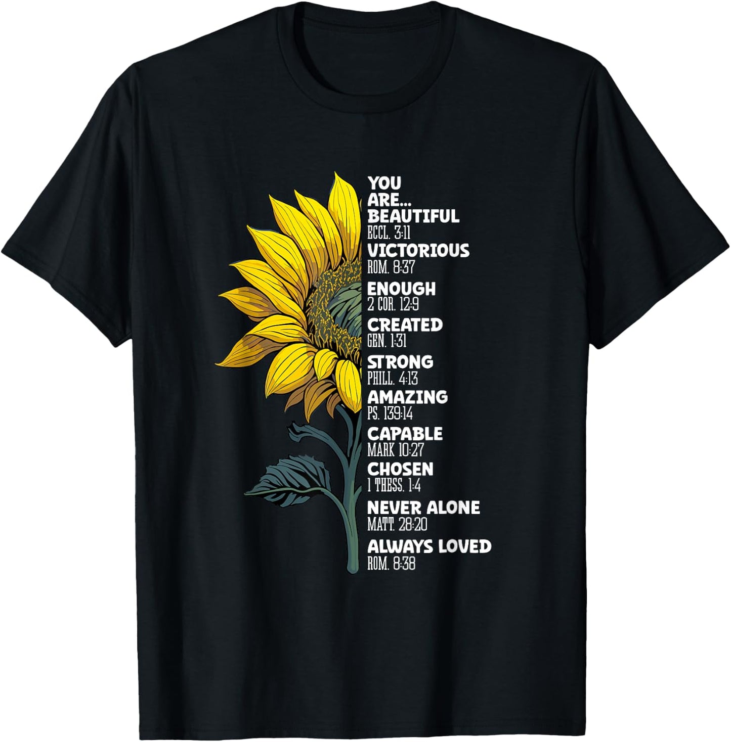 You Beautiful And Enough Created Strong Christian T-Shirt - T-Shirt | Black
