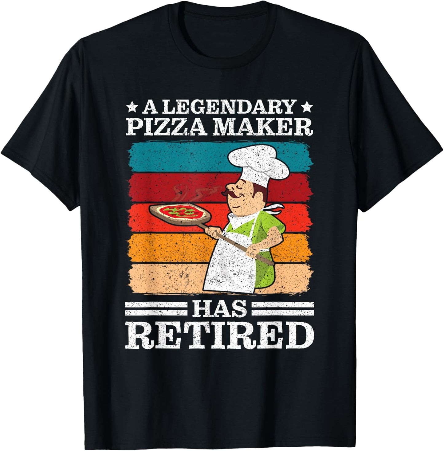 Legendary Pizza Maker has retired Pizza Making T-Shirt - T-Shirt | Black