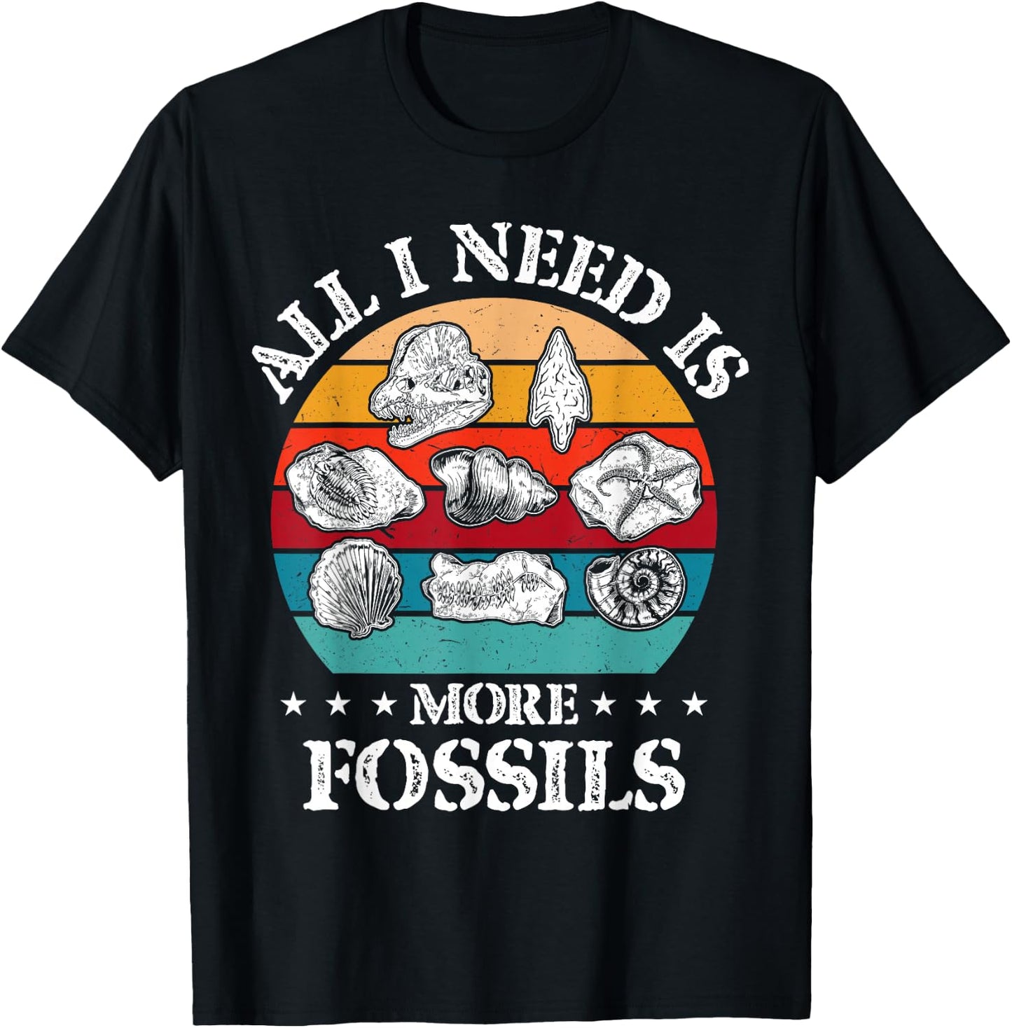 Fossiling Paleontologist Fossil Collector Fossil Hunting T-Shirt - T-Shirt | Black