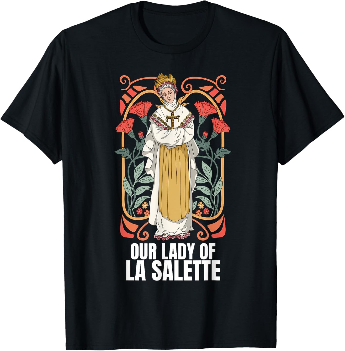 Our Lady Of La Salette Marian Catholic T-Shirt - T-Shirt | Black