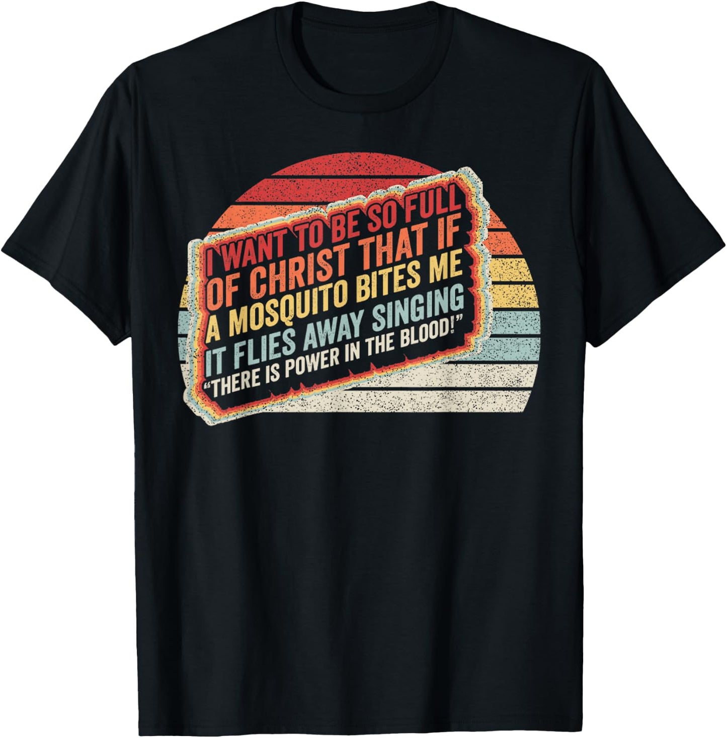 Vintage Retro Christian Mosquito Joke Funny Deluxe T-Shirt - T-Shirt | Black