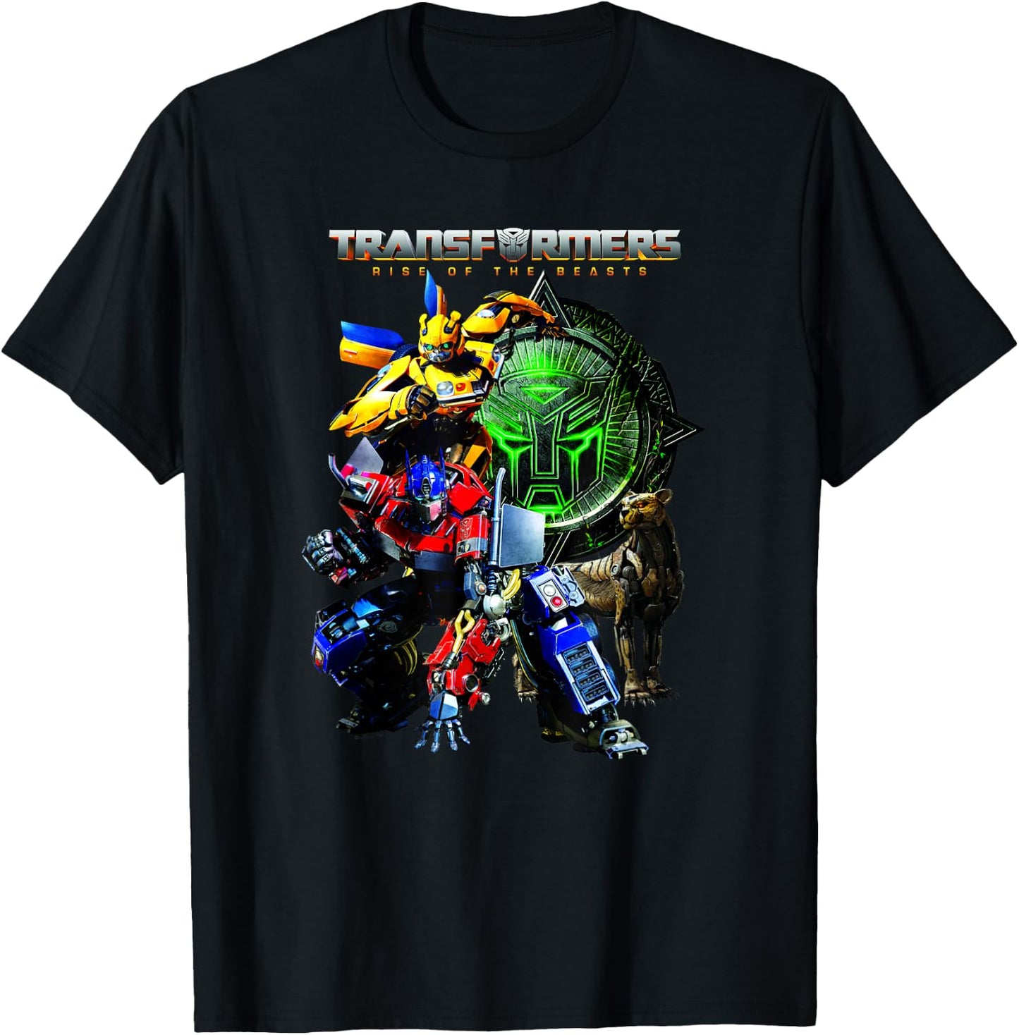 Transformers: Rise of the Beasts Heroes Vintage Group Shot T-Shirt - T-Shirt | Black