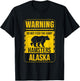 Warning Do Not Feed The Giant Hamster Alaska Grizzly Brown T-Shirt - T-Shirt | Black