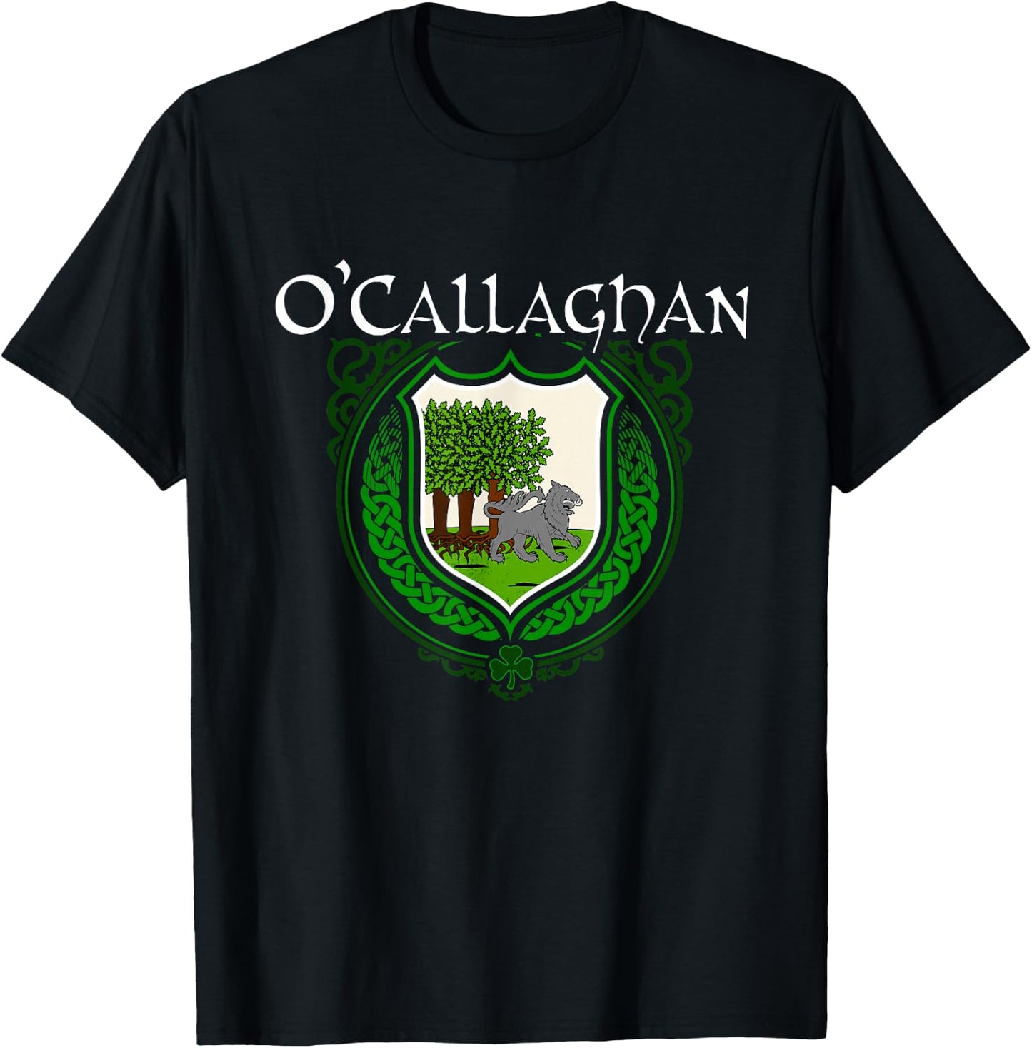 O'Callaghan Surname Irish Clan Tartan Badge Ireland T-Shirt - T-Shirt | Black