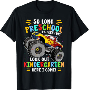 So Long Preschool Graduation Monster Truck T-Shirt - T-Shirt | Black