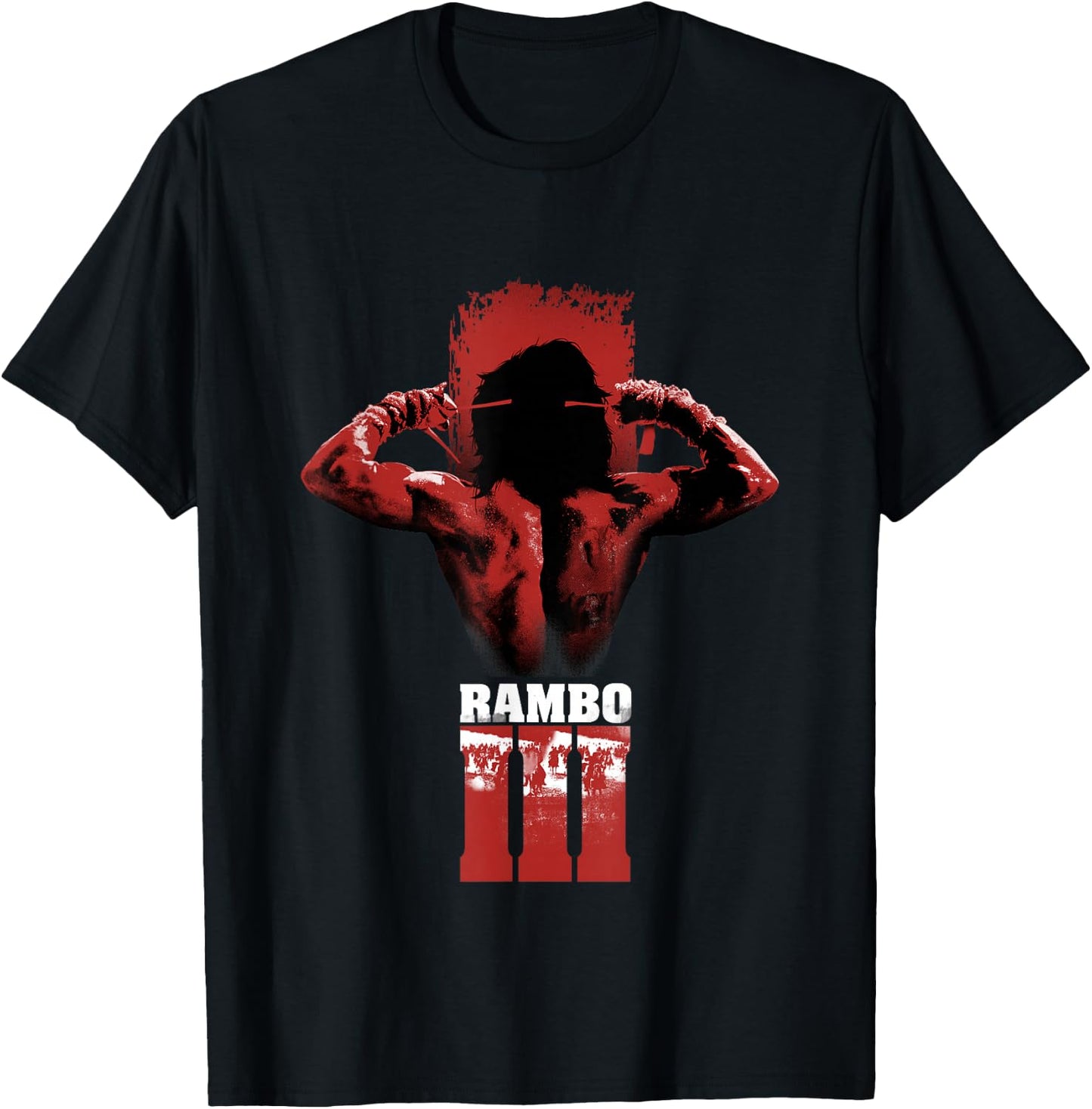 Rambo III Tying Headband T-Shirt - T-Shirt | Black