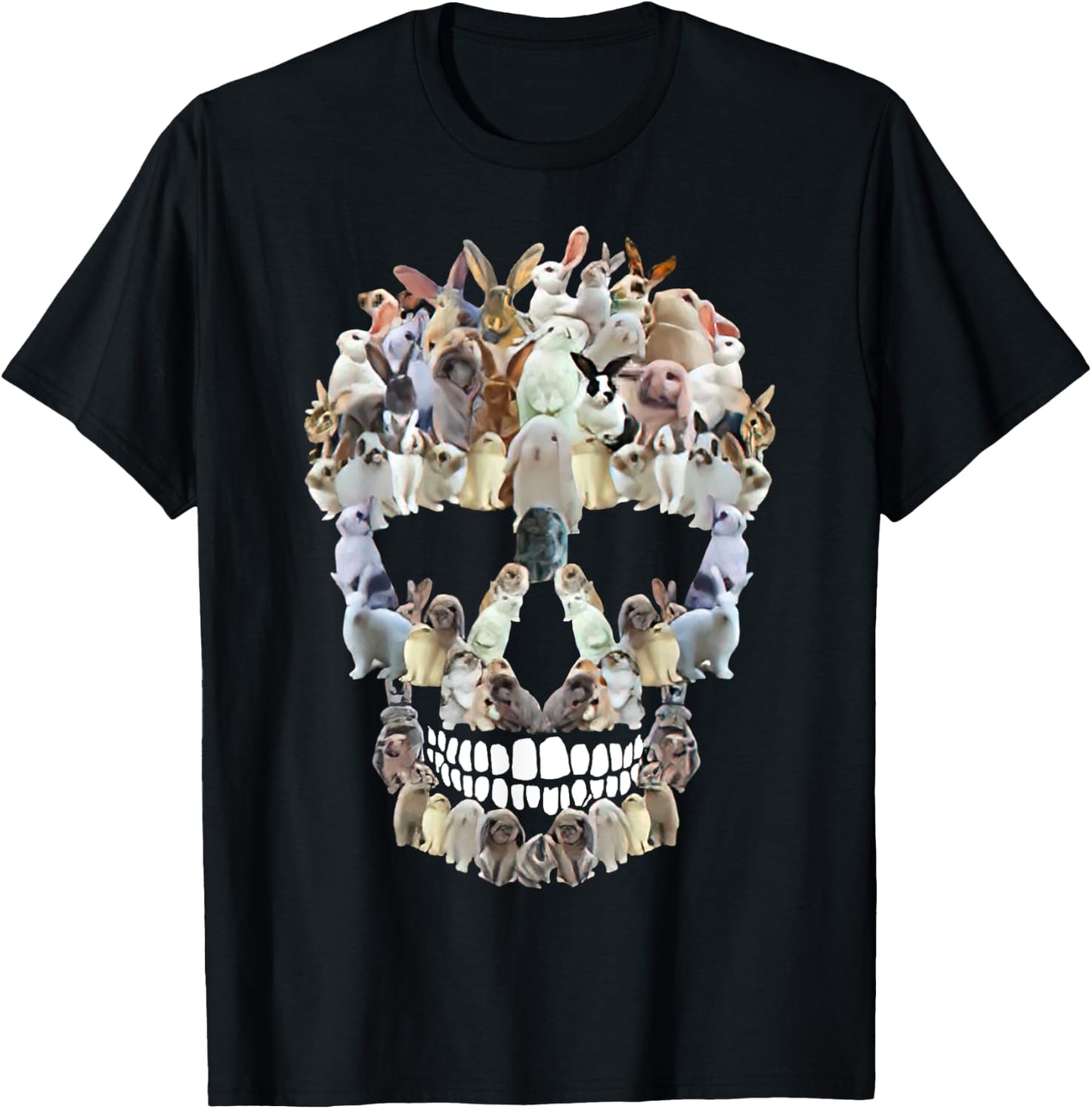 Scary Skull Bunny Rabbit Horror Halloween T-Shirt - T-Shirt | Black