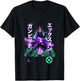 Marvel X-Men Anime Style Gambit Neon Kanji Portrait T-Shirt - T-Shirt | Black