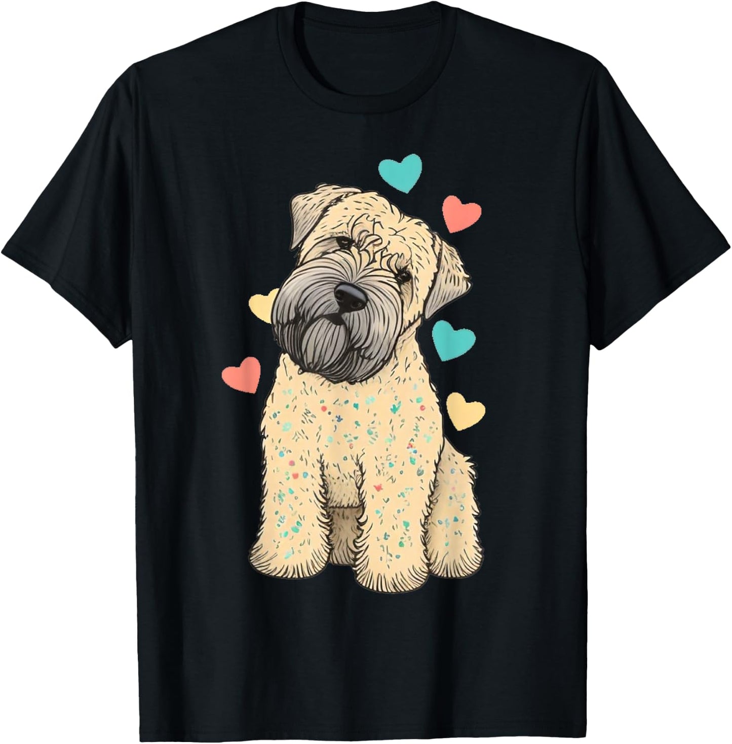 I Love My Soft Coated Wheaten Terrier Dog Valentines Heart T-Shirt - T-Shirt | Black