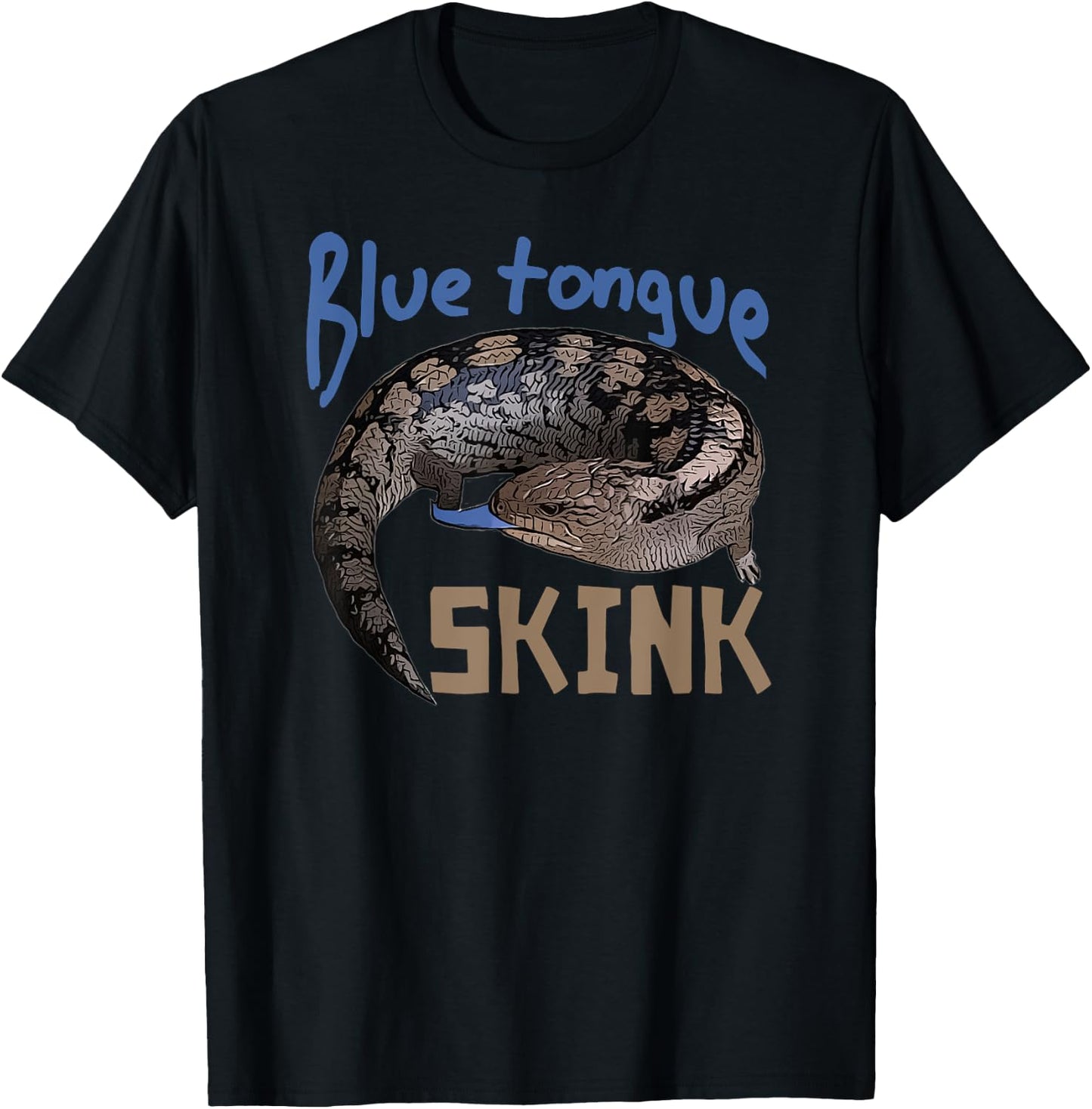 Blue Tongue Skink pet lizard design T-Shirt - T-Shirt | Black