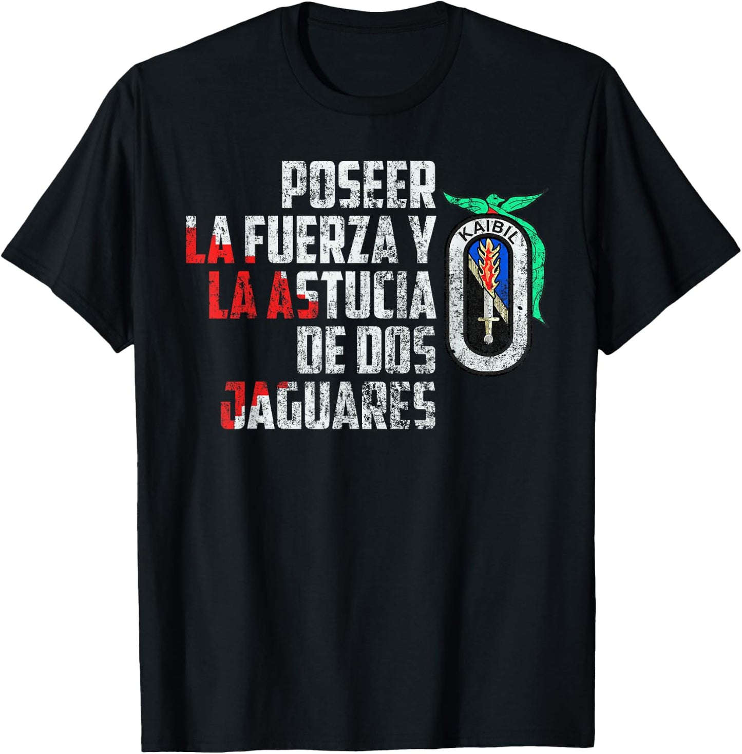 Kaibil Kaibiles Guatemala Special Force Fuerzas Especiales T-Shirt - T-Shirt | Black