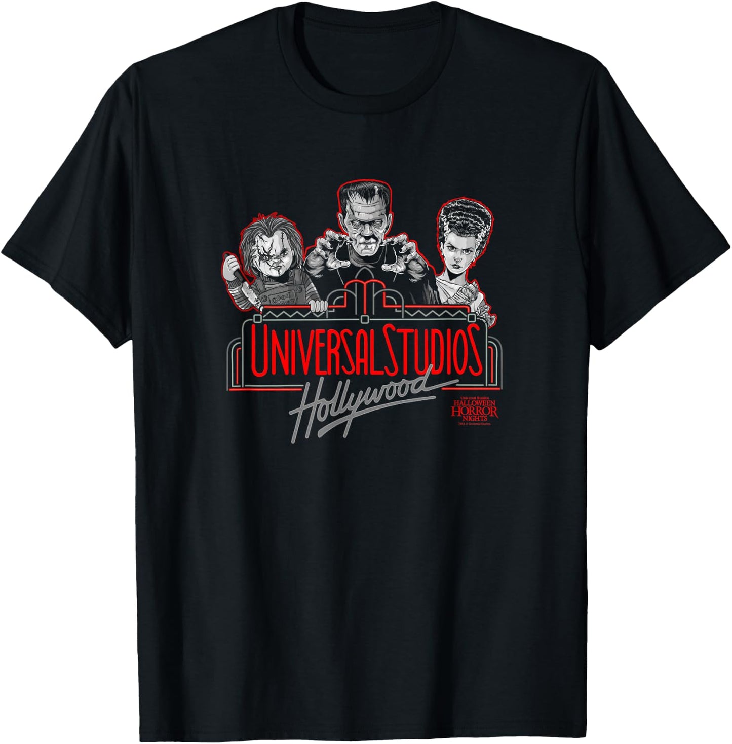 Halloween Horror Nights Hollywood Marquee T-Shirt - T-Shirt | Black