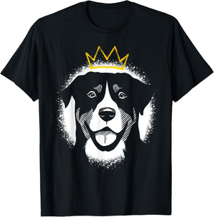 Greater Swiss Mountain Dog with Crown T-Shirt - T-Shirt | Black