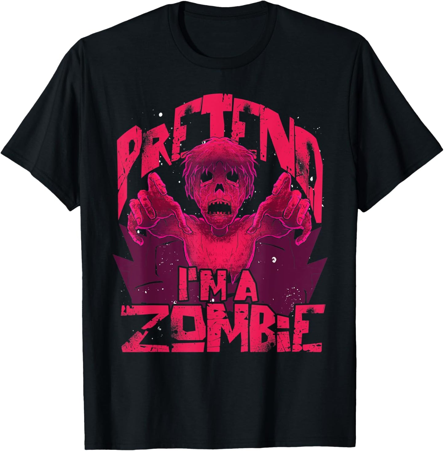 Pretend Im A Zombie Halloween Costume Funny Zombie T-Shirt - T-Shirt | Black
