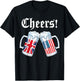 Cheers British American Flag Shirt Women Men Beer Patriotic T-Shirt - T-Shirt | Black