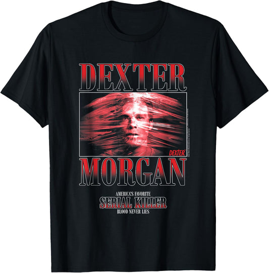 Dexter Main Image Plastic Wrap Retro 90's TV Shows T-Shirt - T-Shirt | Black